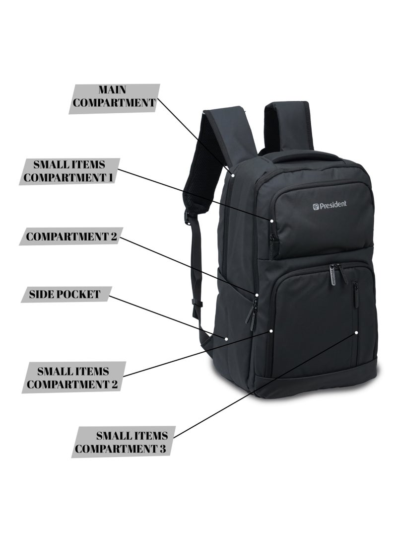 PRESIDENT Backpack Business Travel Durable Backpack with Waterproof Fashionable Multifunctional College School Backpack for Men Women Camping Hiking Outdoor Sports ( Black ) BPP7822 - Image 5