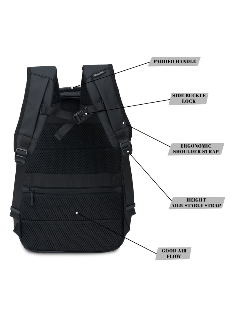 PRESIDENT Backpack Business Travel Durable Backpack with Waterproof Fashionable Multifunctional College School Backpack for Men Women Camping Hiking Outdoor Sports ( Black ) BPP7822 - Image 3