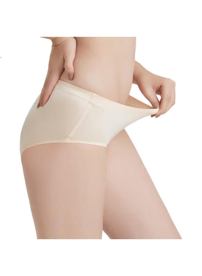 Modal Women'S Underwear Women'S Ice Silk Breathable 7A Antibacterial Pure Cotton Crotch Girls' Triangle Panties Teenage Thin Seamless Bottoms 3 Pack - Image 1