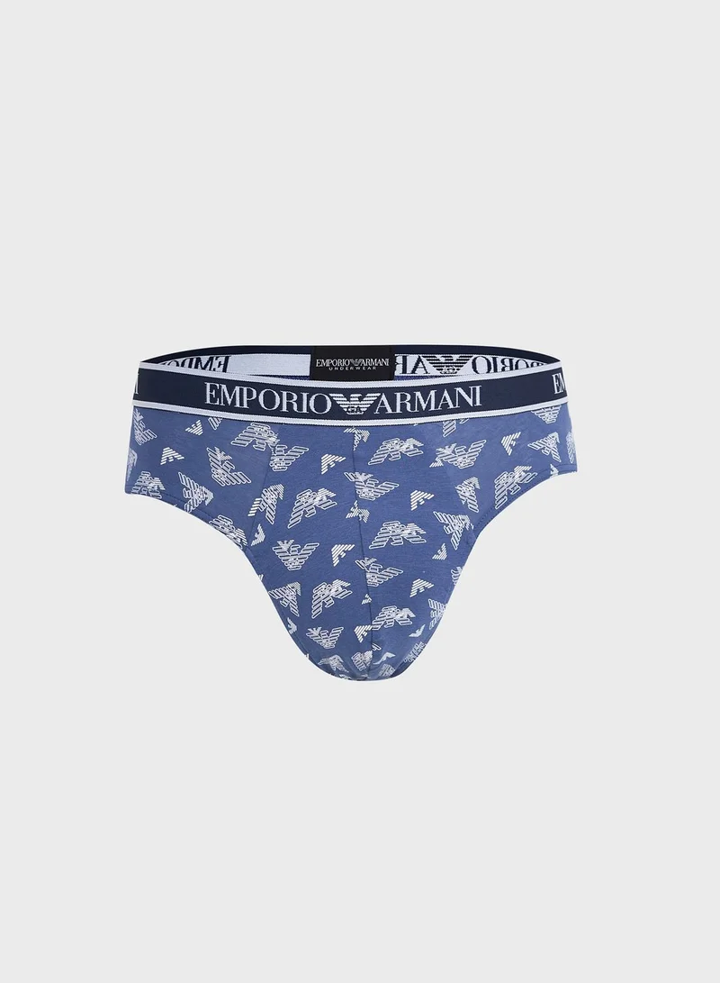 EMPORIO ARMANI 3 Pack Logo Band Assorted Briefs