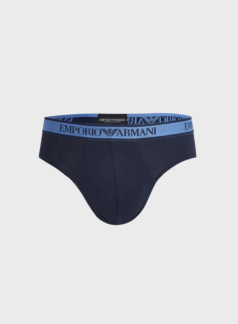 EMPORIO ARMANI 3 Pack Logo Band Assorted Briefs