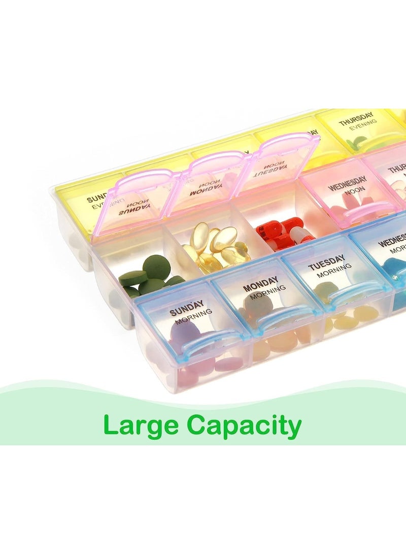 Weekly 4 Grid Organizer Storage Box 25x15 cm Portable Compartment Case Multi Slot Daily Storage Solution Travel Friendly Lightweight Home Desk Organization Container Practical Use Box - Image 2