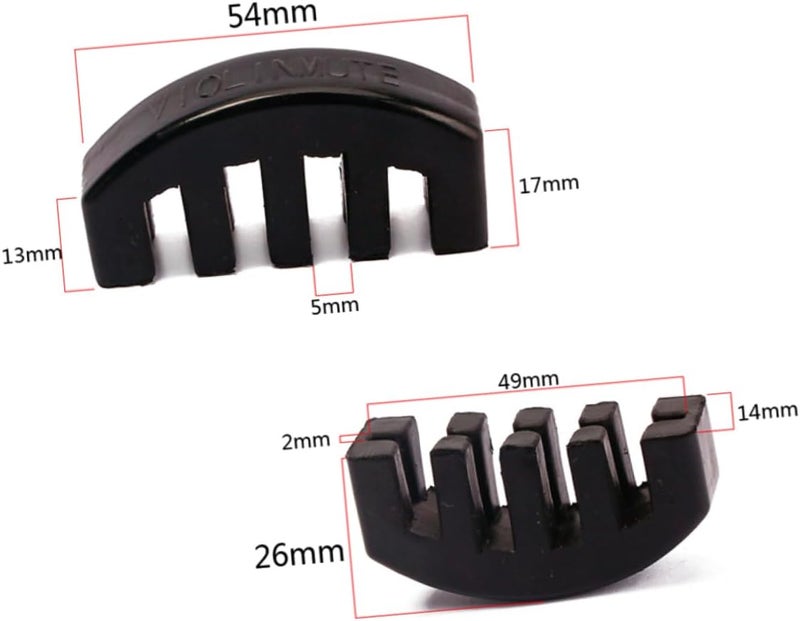 TOYANDONA Black Violin Practice Mute Ultra Quiet Muffle for Violin Made of Heavy Duty Rubber - Image 3