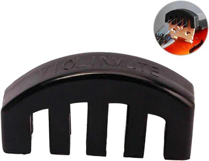 TOYANDONA Black Violin Practice Mute Ultra Quiet Muffle for Violin Made of Heavy Duty Rubber - Image 5