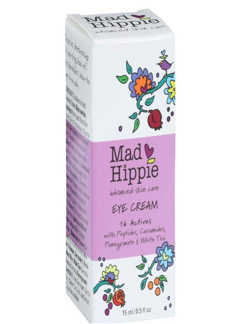 Mad Hippie Mad Hippie Eye Cream - Anti-Aging Under Eye Cream for Dark Circles and Puffiness with Niacinamide, with Skin-Brightening Vitamin C, 0.5 Oz 