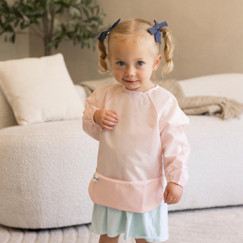 Tiny Twinkle Long Sleeve Bib for Babies & Toddlers | 2-Pack Waterproof Smock Bib for Eating | Machine Washable & Mess-Proof Feeding Essentials | Newborn Shower Gift (Rose Burgundy,6â€“24M) - Image 3