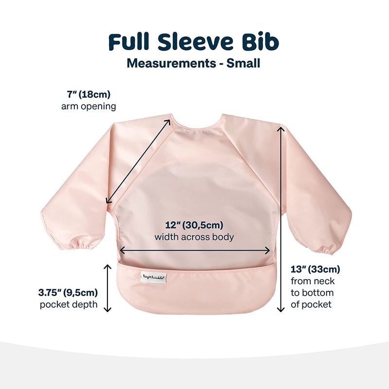 Tiny Twinkle Long Sleeve Bib for Babies & Toddlers | 2-Pack Waterproof Smock Bib for Eating | Machine Washable & Mess-Proof Feeding Essentials | Newborn Shower Gift (Rose Burgundy,6â€“24M) - Image 5