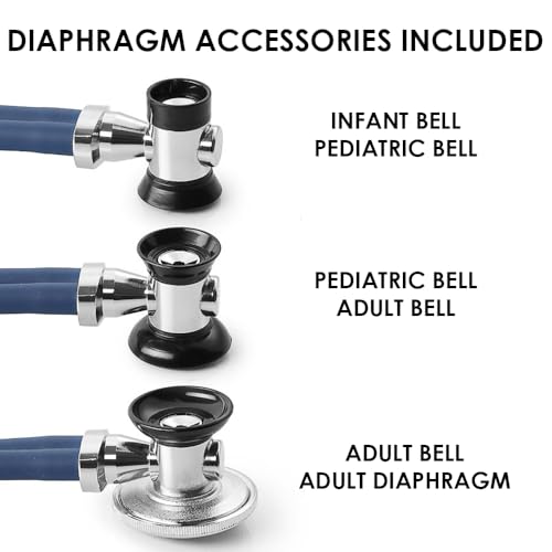 PrimaCare DS-9295-BL 30" Sprague Rappaport Style Stethoscope for Doctor, Nurse and Medical Student, Blue - Image 4