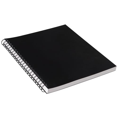 UCREATE دفتر رسم بغطاء بولي من يو كريت، وزن ثقيل، 9" × 12"، أسود، 75 ورقة - Image 5