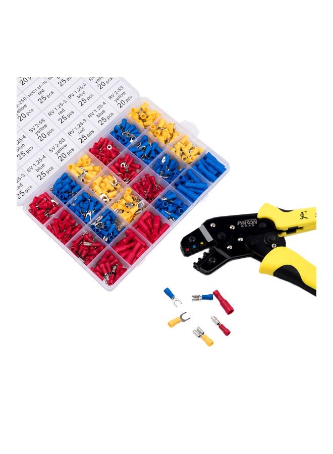 501-Piece Wire Terminals Crimping Tool Set Yellow/Red/Blue 20.5x5x14.2cm - Image 5