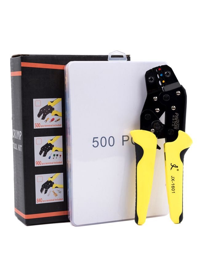 501-Piece Wire Terminals Crimping Tool Set Yellow/Red/Blue 20.5x5x14.2cm - Image 4
