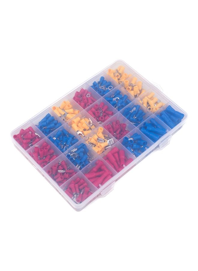 501-Piece Wire Terminals Crimping Tool Set Yellow/Red/Blue 20.5x5x14.2cm - Image 3