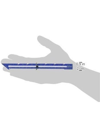 Dritz Dritz 7 Point Turner Seam Gauge Nickel with Black Printing and Blue Slider  - Image 2