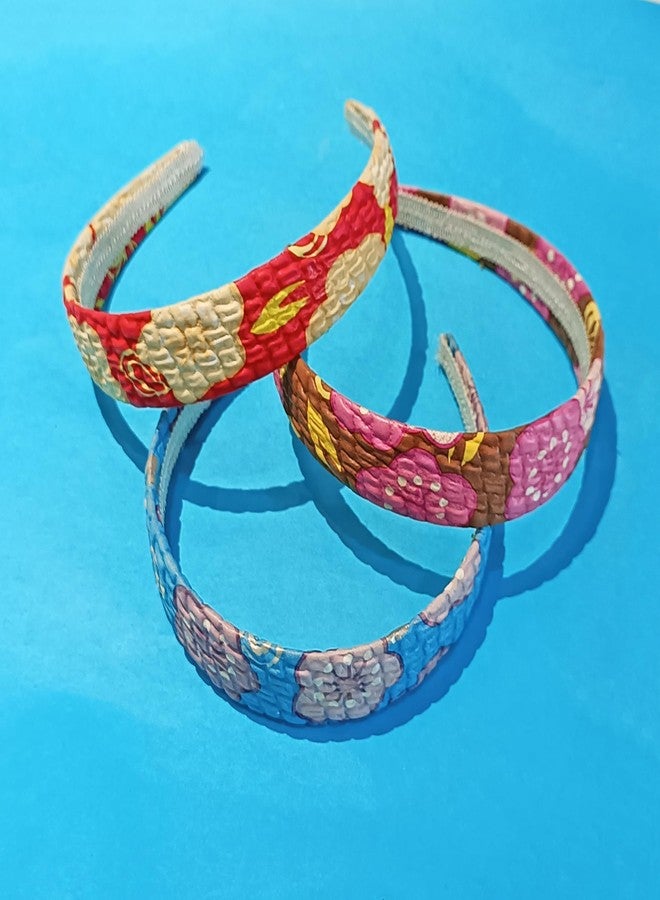 LA BELLEZA Baby Girl Plastic Heabands with Beatiful Design Toddler Kids Hairbands Children Soft Headwrap Hair Accessories for Baby Girls (Pack of 3) - Image 3