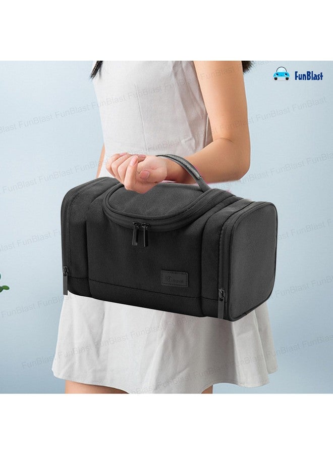 FunBlast Toiletry Bag for Men and Women - Multipurpose Travel Bag with Waterproof Pockets, Mesh Pockets, Shaving Kit Bag, Toiletry Kit, Cosmetics, Gadget, Make up and Accessories Bag (Black) - Image 4