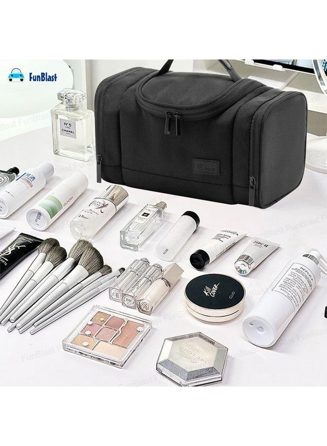 FunBlast Toiletry Bag for Men and Women - Multipurpose Travel Bag with Waterproof Pockets, Mesh Pockets, Shaving Kit Bag, Toiletry Kit, Cosmetics, Gadget, Make up and Accessories Bag (Black) - Image 2