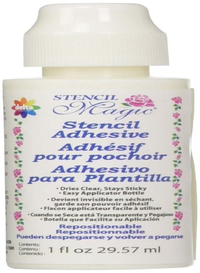 Delta Creative Stencil Magic Adhesive Liquid (1-Ounce), - Image 1