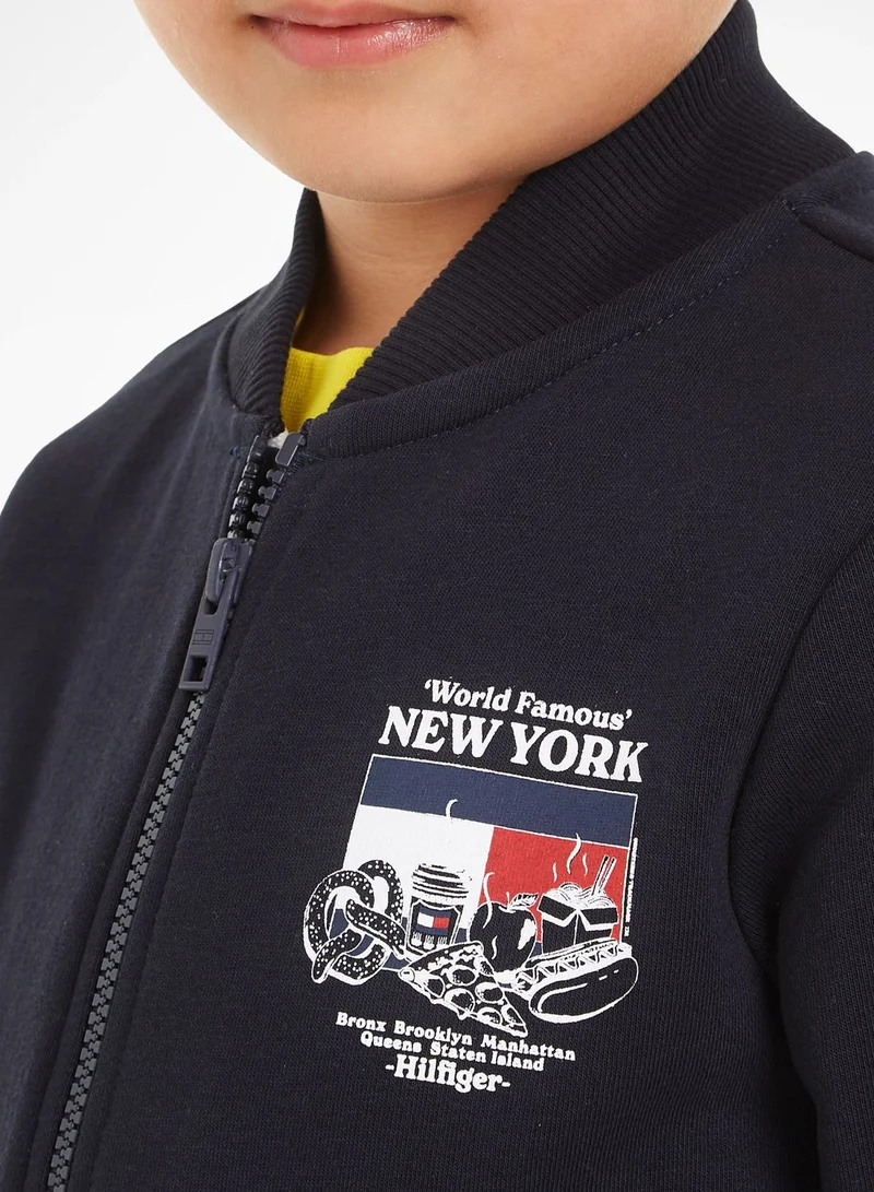 TOMMY HILFIGER Youth Logo Full Zip Sweatshirt