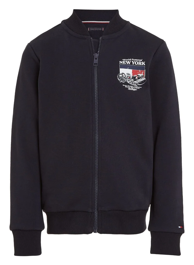 TOMMY HILFIGER Youth Logo Full Zip Sweatshirt