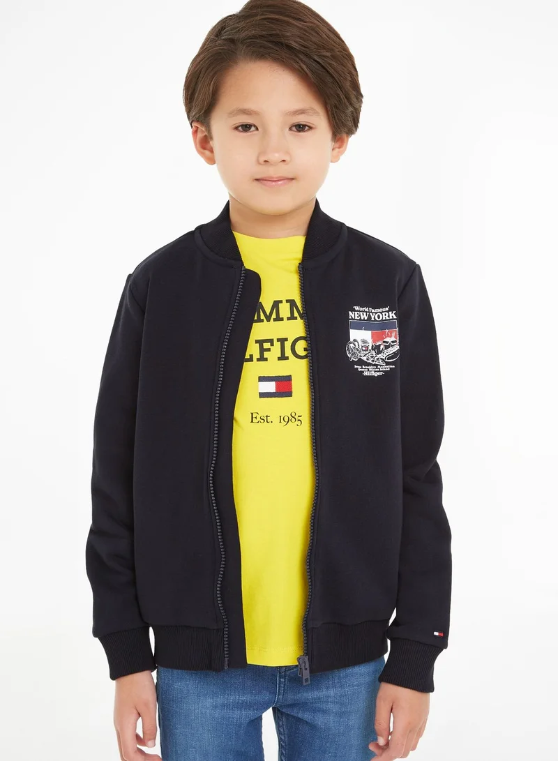 TOMMY HILFIGER Youth Logo Full Zip Sweatshirt