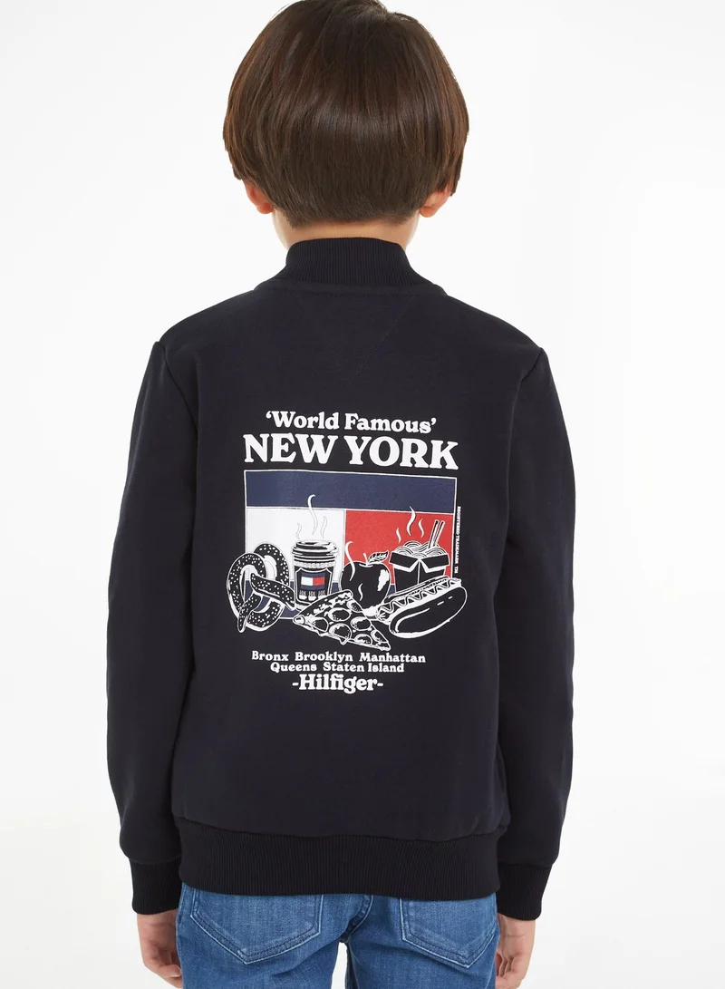 TOMMY HILFIGER Youth Logo Full Zip Sweatshirt