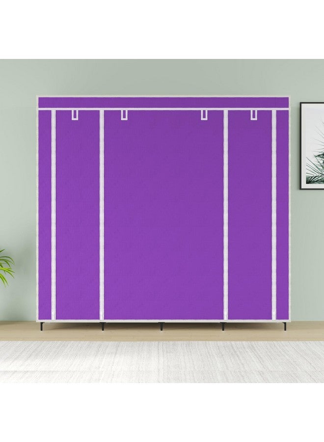 GTC Collapsible Wardrobe Clothes Almira, 2 Hanging Space, 12 Shelves, 1 Side Pocket Non-Woven Fabric (W 88270) - Image 3