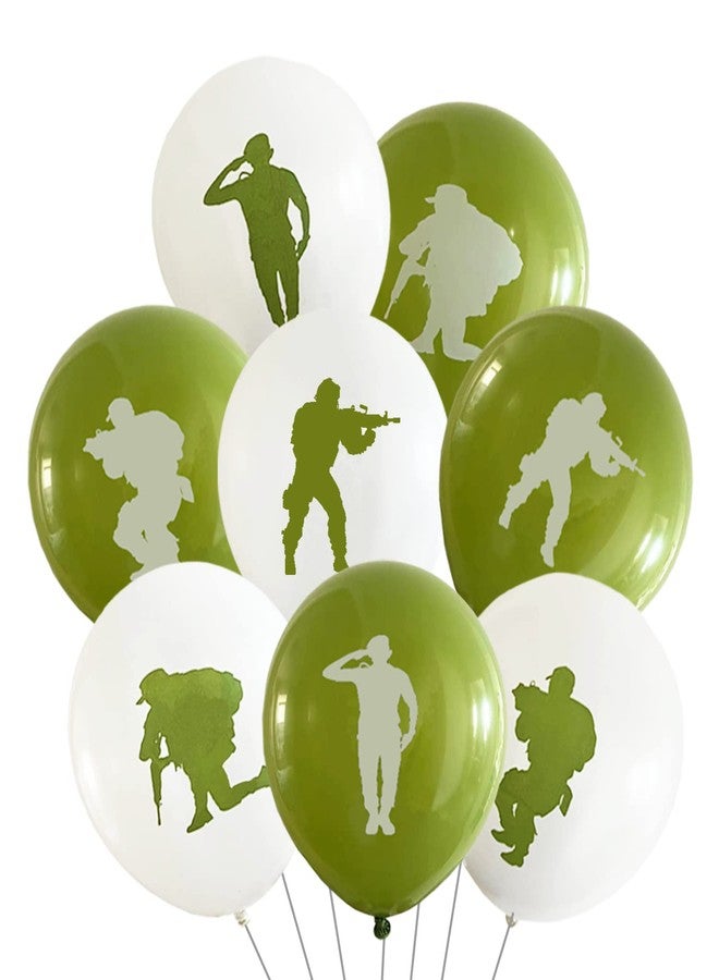 DodelyGz 40PCS Patriotic Soldier Balloons,Veterans Day Memorial Day Independence Day Deployment Returning Back Military Army Retirement Party Birthday Party Decor - Image 1