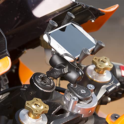 RAM Mounts حامل الهاتف RAM Mounts X-Grip مع قاعدة عمود دراجة نارية RAM-B-176-A-UN7U مع ذراع قصيرة للأعمدة من 12 مم إلى 38 مم في القطر - Image 5