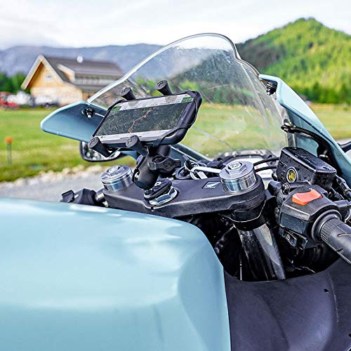 RAM Mounts حامل الهاتف RAM Mounts X-Grip مع قاعدة عمود دراجة نارية RAM-B-176-A-UN7U مع ذراع قصيرة للأعمدة من 12 مم إلى 38 مم في القطر - Image 3