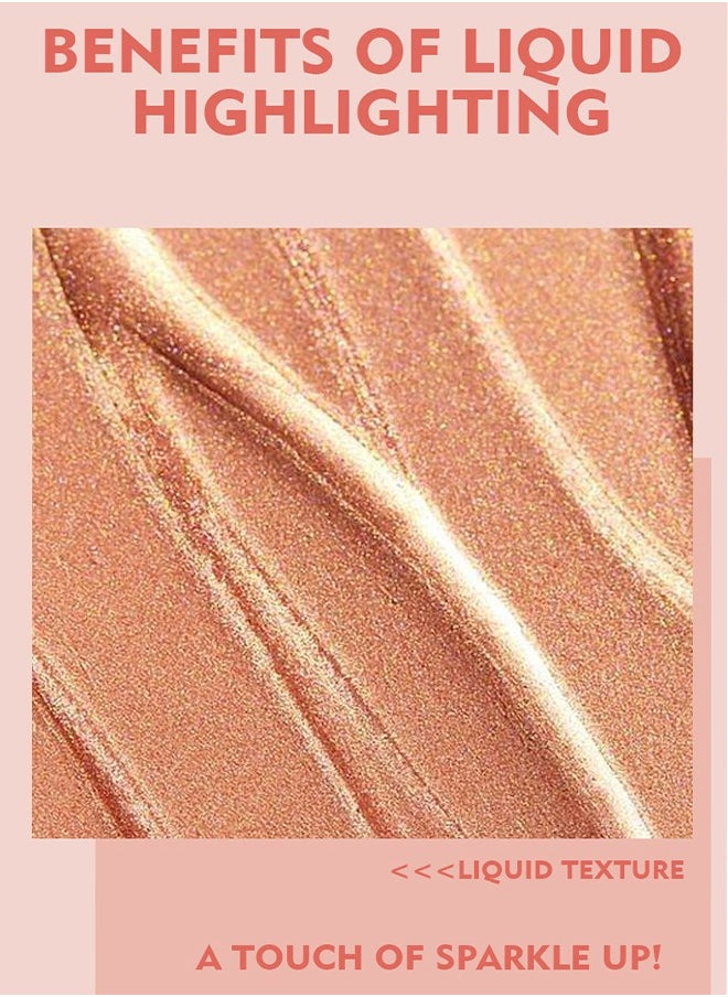 pudaier Face & Body Highlight - Liquid Highlighter Makeup, Long Lasting Liquid Luminizer For Glowing Skin Waterproof Smooth Glitter Highlight Face Illuminator Cream Contour Stick Body Shimmer Liquid Bronzer(#07)  - Image 2