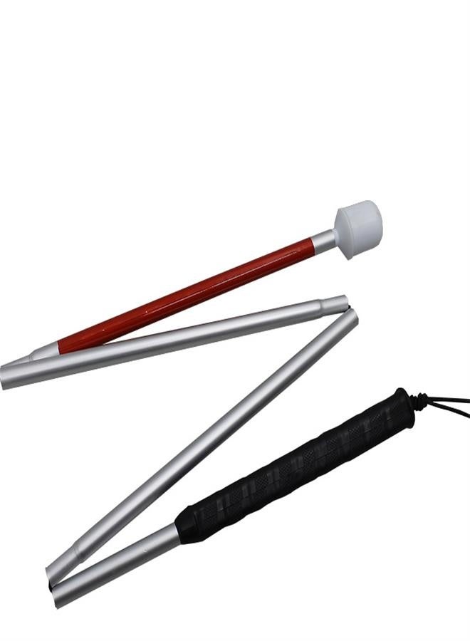 Aluminum alloy blind guide walking stick Foldable blind walking stick disabled blind walking stick blind aid walking stick fluorescent warning blind guide walking stick - Image 1