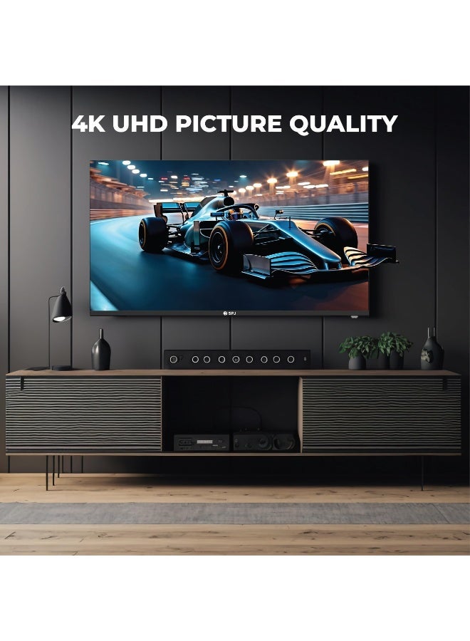 اس بي جي تلفزيون SPJ الذكي LED بدقة 4K UHD مقاس 85 بوصة بنظام WebOS مع حوامل جدارية وجهاز تحكم عن بعد سحري، يدعم تقنية Dolby Atmos وApple AirPlay وApple Home وNetflix وTwitch، لون أسود - Image 3