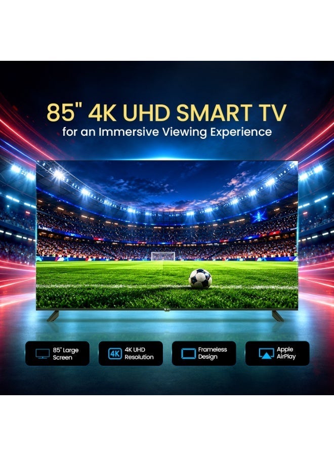 SPJ 85 Inch 4K UHD WebOS Smart LED TV With Wall brackets & Magic Remote, Dolby Atmos, Apple AirPlay, Apple Home, Netflix, Twitch, Black - Image 4
