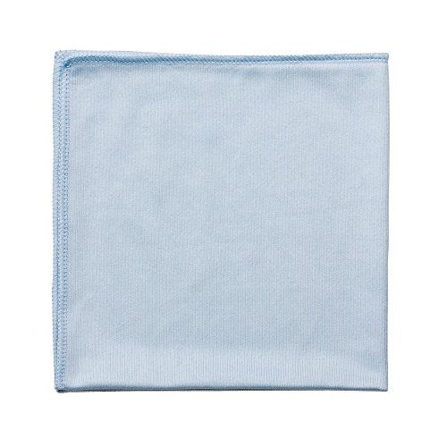 Real Clean 16x16 Blue Microfiber Window Glass Cleaning Towels (Pack of 12) - Image 2