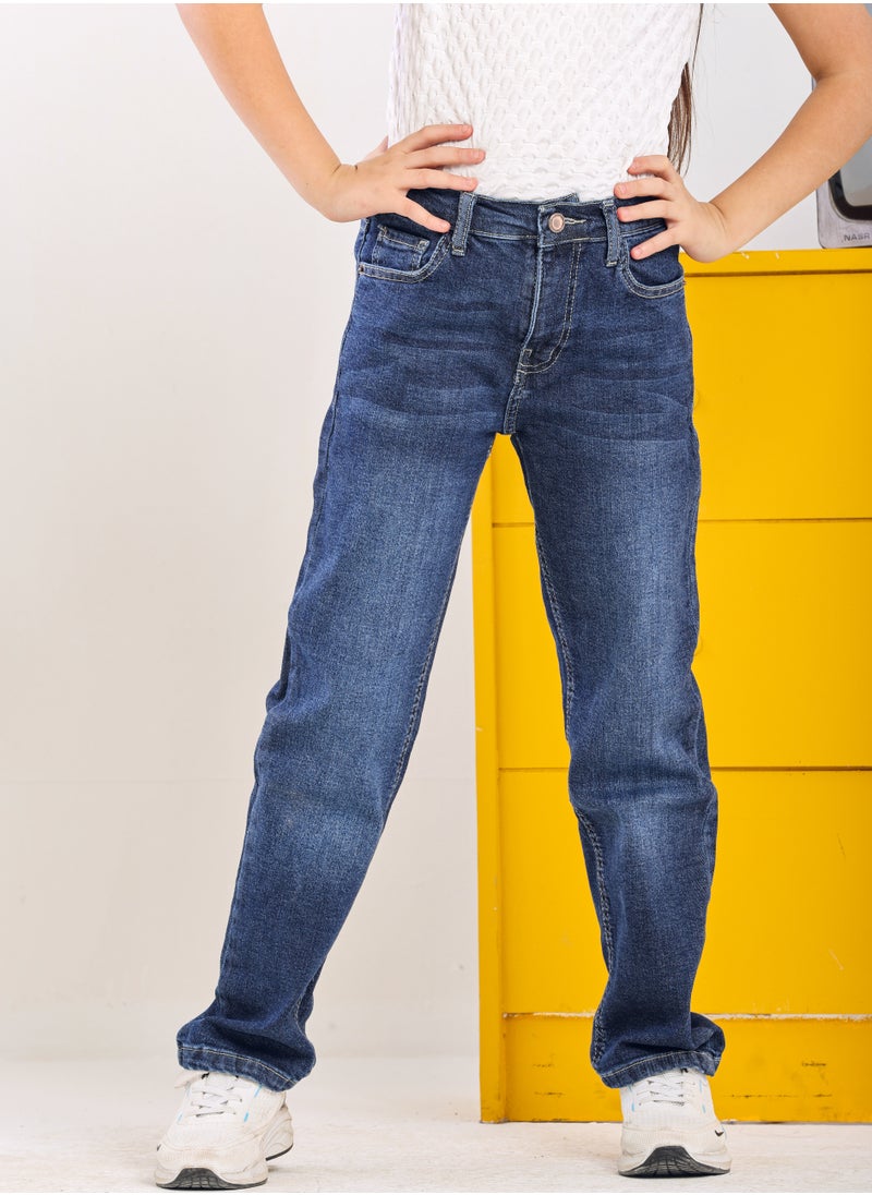 JBS DENIM - Jeans Trousers For Girls Dark Blue Color 3007 - Image 1