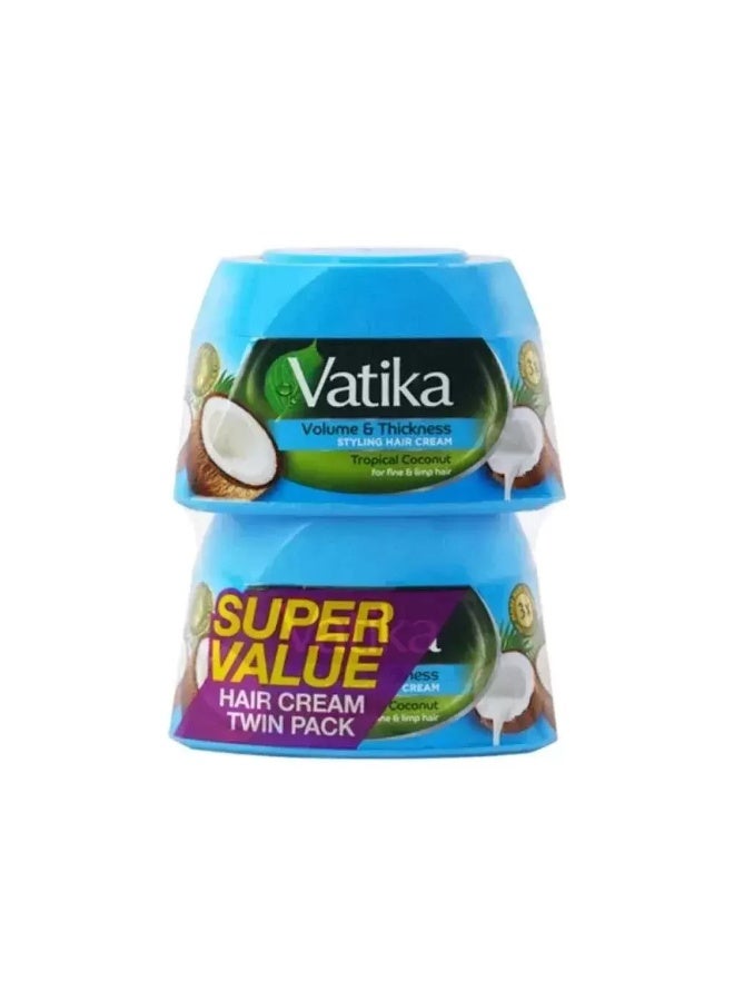 Dabur Vatika Volume And Thickness Hair Styling Cream For Nourishment- 2X140ml