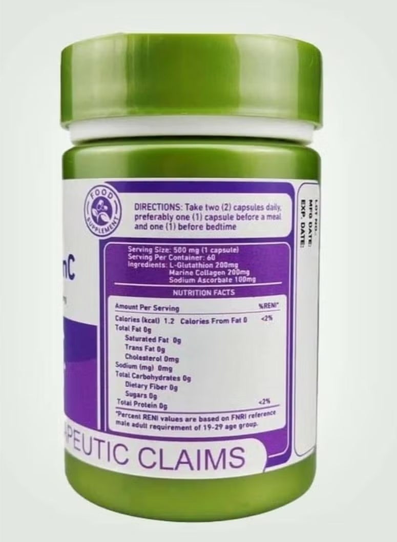 Simplee Supplements Gluta Gen C 60 Capsules - Image 2