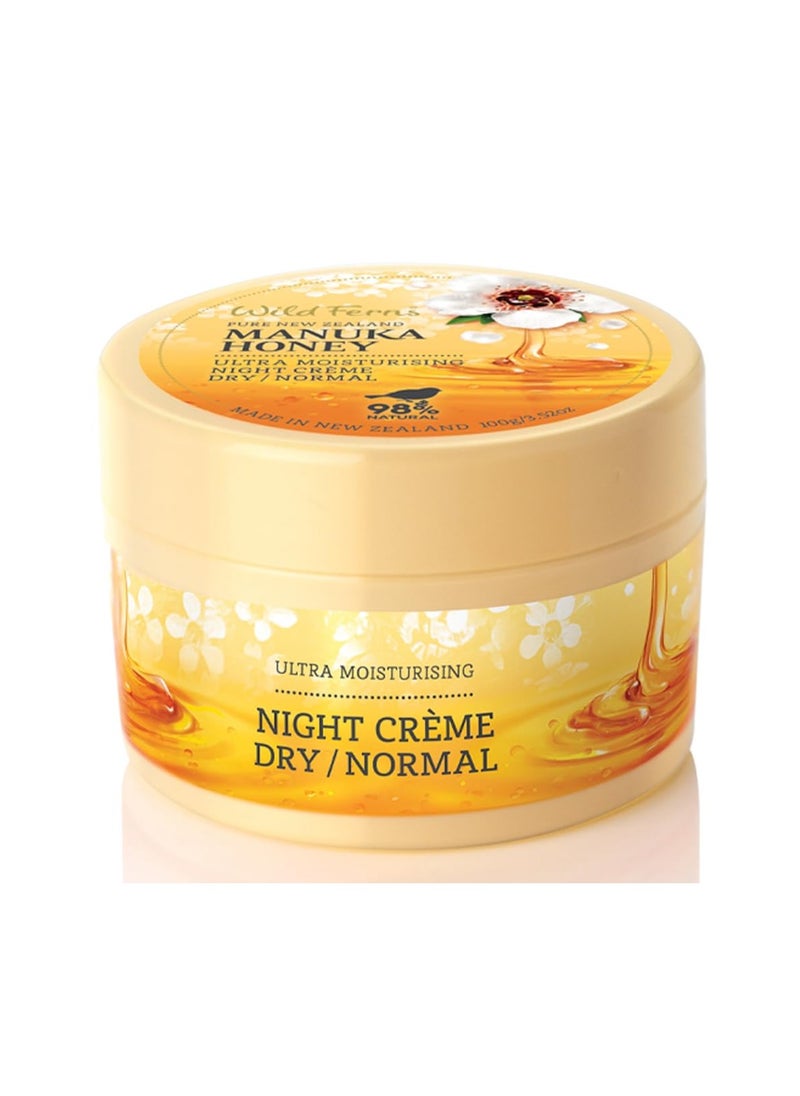 Wild Ferns - Wild Ferns Manuka Honey Ultra Enriching Night Crème - Dry to Normal, 99% Natural, 100 milliliters - Image 1