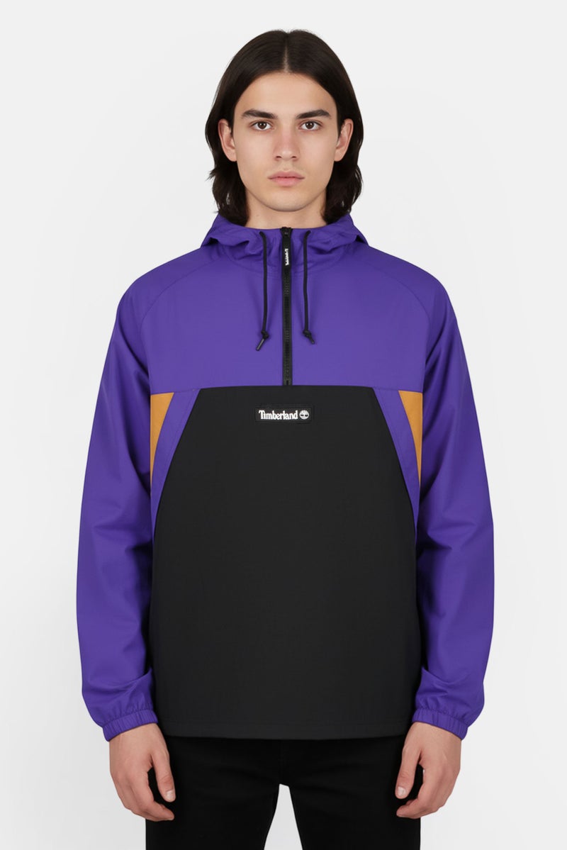 Timberland جاكيت واقي من الرياح للرجال بشعار العلامة التجارية، متعدد الألوان - Image 1