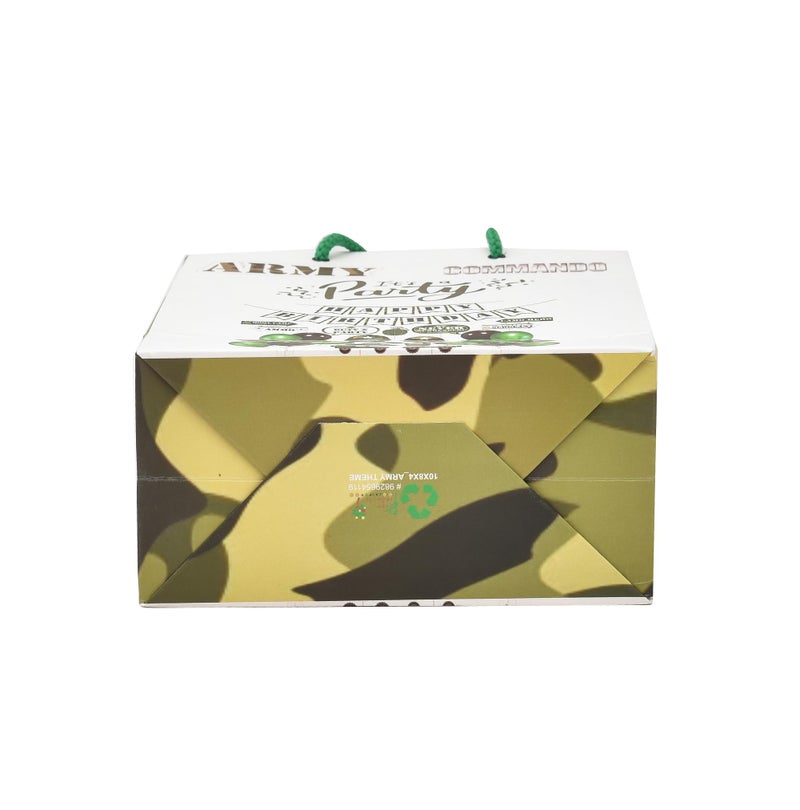 PPJ ® -HAPPY BIRTHDAY (ARMY/SOLDIER THEME PARTY) (10 Pcs.) PAPER CARRY BAG, 10 Inch X 8 Inch X 4 Inch RETURN GIFT/HAPPY BIRTHDAY/RETURN GIFTS/GIFTS/GIFT BAGS/GIFT COVERS (Pack of 10) - Image 4