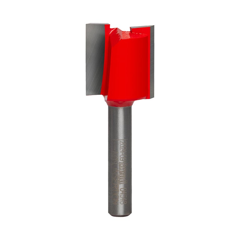 Freud Double Flute Straight Bit with Tico HiDensity Carbide for Maximum Performance 18mm Diameter 14 Shank Dia 34 Height 2 Length 04548