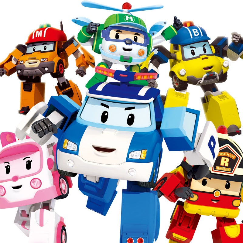 Large Deformation Police Car Perly Toy Poli Deformation Robot Roy Fire Truck Rescue Team Children Toy Car - Image 2