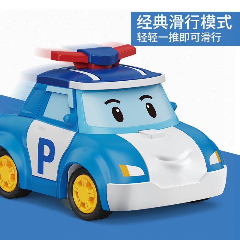 Large Deformation Police Car Perly Toy Poli Deformation Robot Roy Fire Truck Rescue Team Children Toy Car - Image 5