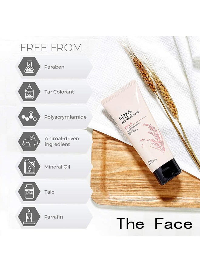 The Face RICE WATER BRJIGHT FOAMINGCLEANSER,150 ml, Pink - Image 5