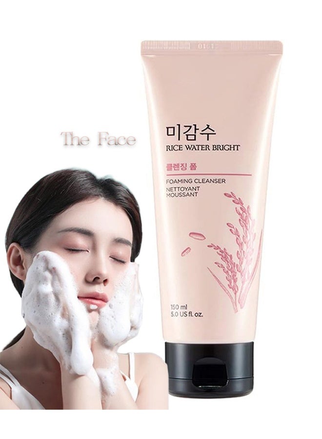 The Face RICE WATER BRJIGHT FOAMINGCLEANSER,150 ml, Pink - Image 1