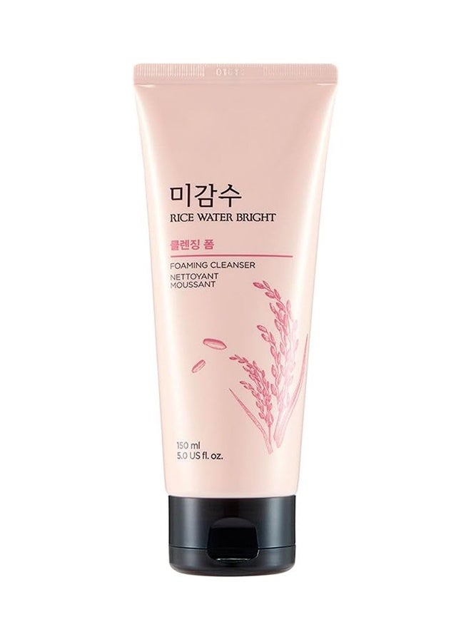 The Face RICE WATER BRIGHT FOAMING CLEANSER, Brightening Rice Water Gentle Facial Cleansing Mousse 150ml - Image 1