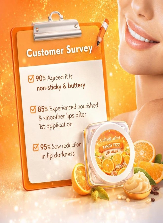 Cuffs N Lashes Lush Lips Intensive Recovery Mask - Tangy Fizz | Overnight Repair Mask | Paraben-Free | Enriched with Vitamin E, Shea Butter &Castor Seed Oil - Image 3