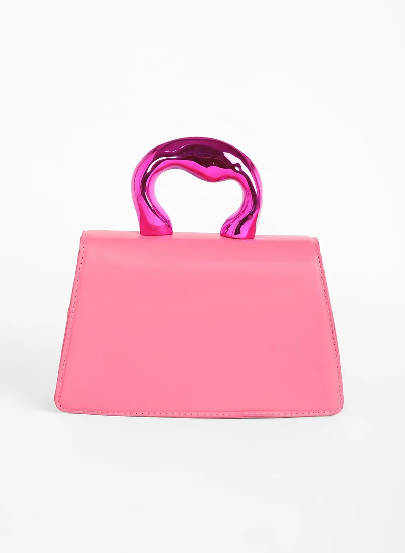 Haute Sauce Women's The Caldera Gloss Hand Bag - Rouge Pink