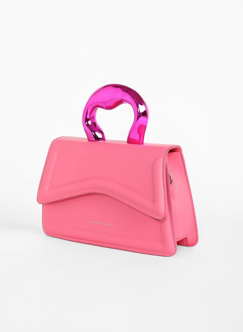 Haute Sauce Women's The Caldera Gloss Hand Bag - Rouge Pink