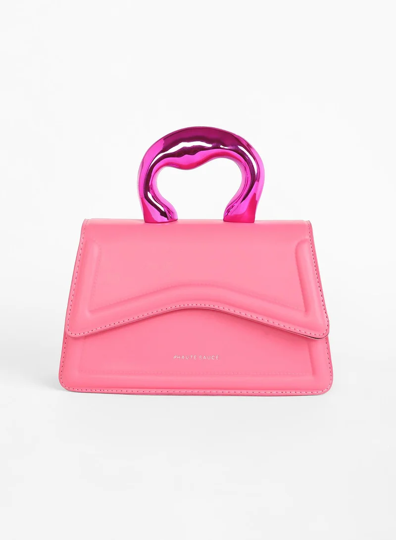 Haute Sauce Women's The Caldera Gloss Hand Bag - Rouge Pink